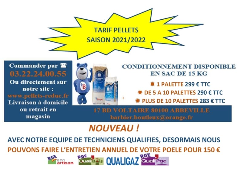TARIFS 2021